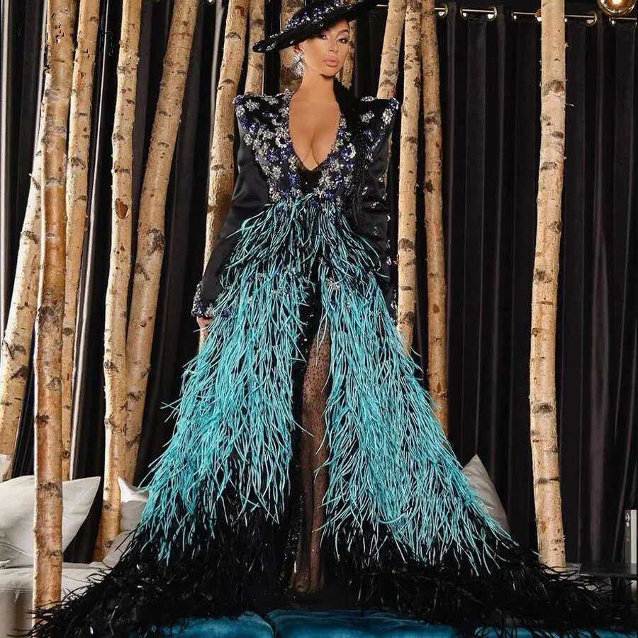 Elegant Evening Dresses: Feather & Crystal Arabic... From Missboutique,  $995.72 | DHgate.Com