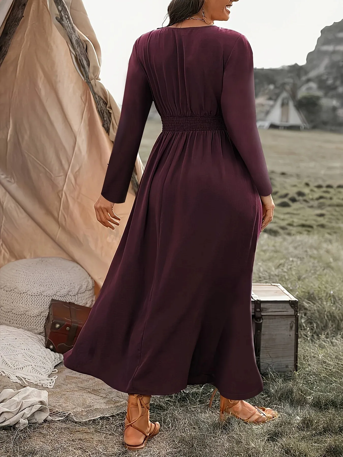 Plus Size Floor-Length Knit Tunic Dress with V-Neck and Short Sleeves for  Autumn from Dhgate Urban Sexy Dresses - price 29.8