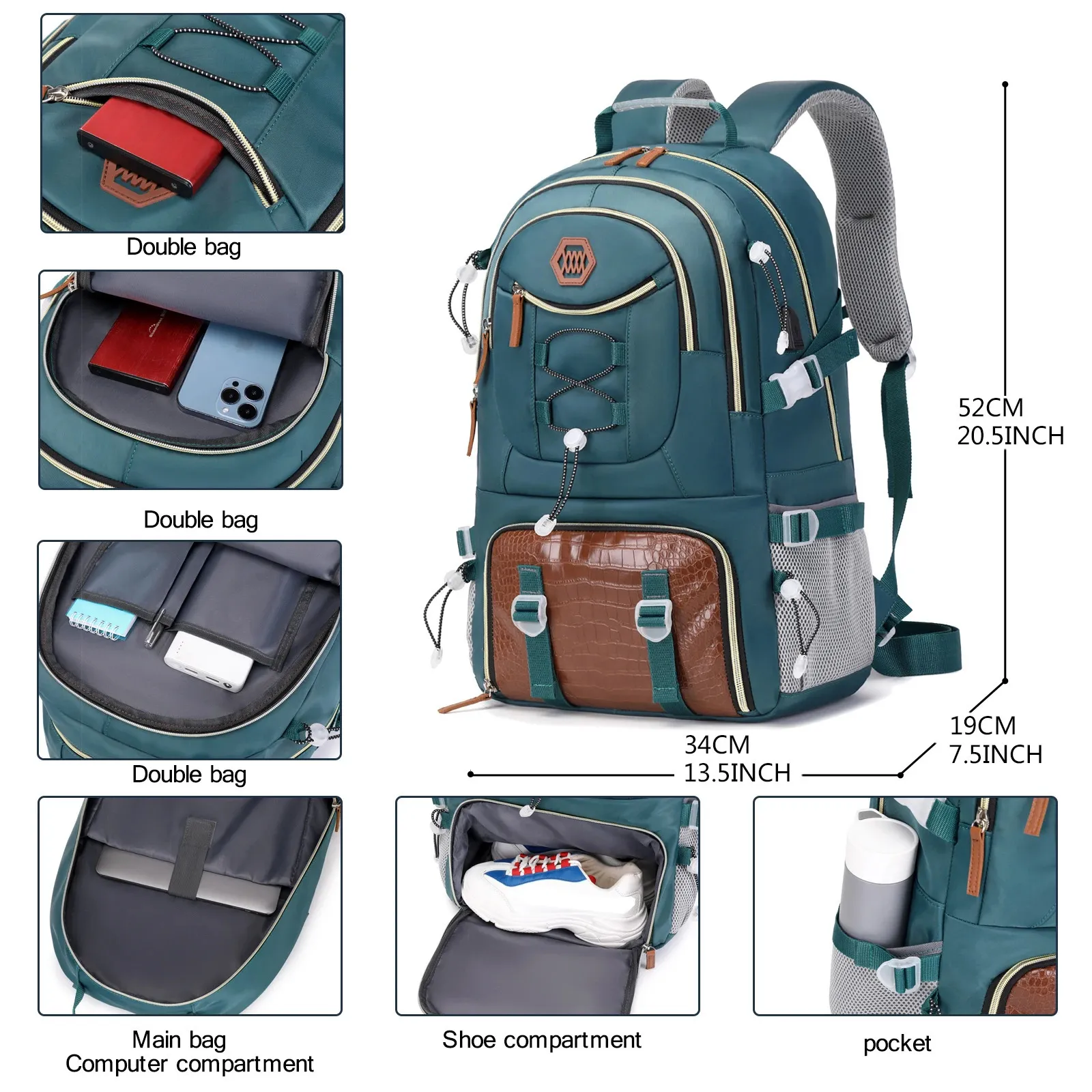 Travel Backpack - 7 Exterior Pockets MFH Compress Backpack OctaTac 7-15L Tactical Travel Outdoor  main image 2