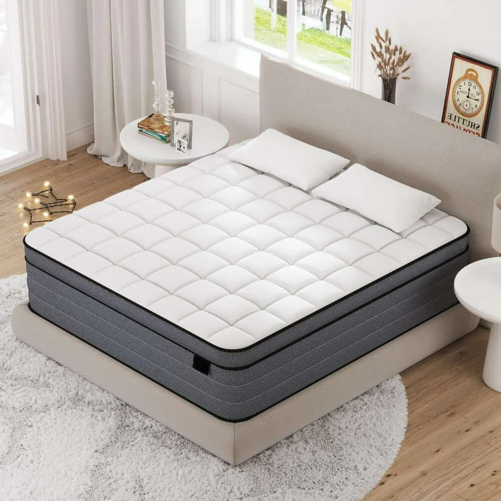 Size 12 Inch Hybrid Mattress, With Gel Memory Foam And Pocketed Springs