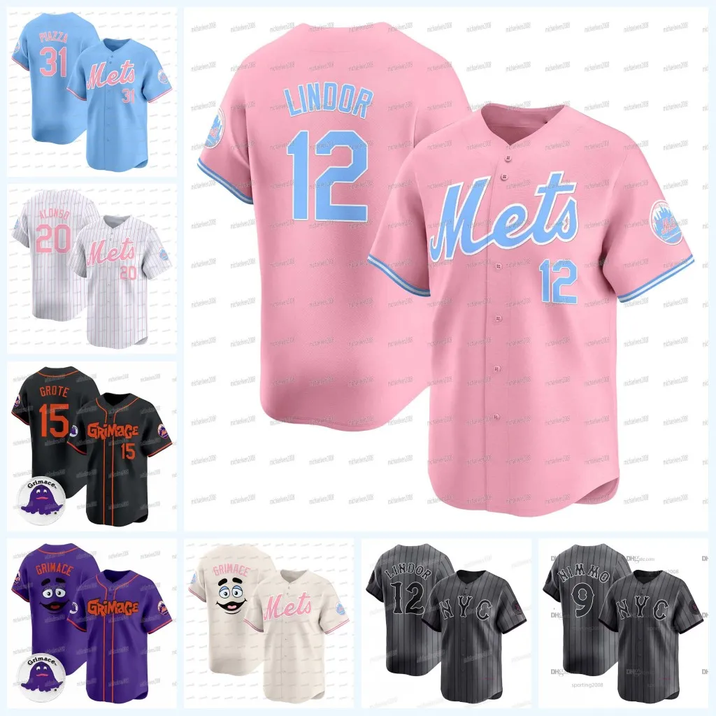Mets City Connect Jersey 12 Lindor 20 Alonso 34 Senga From
