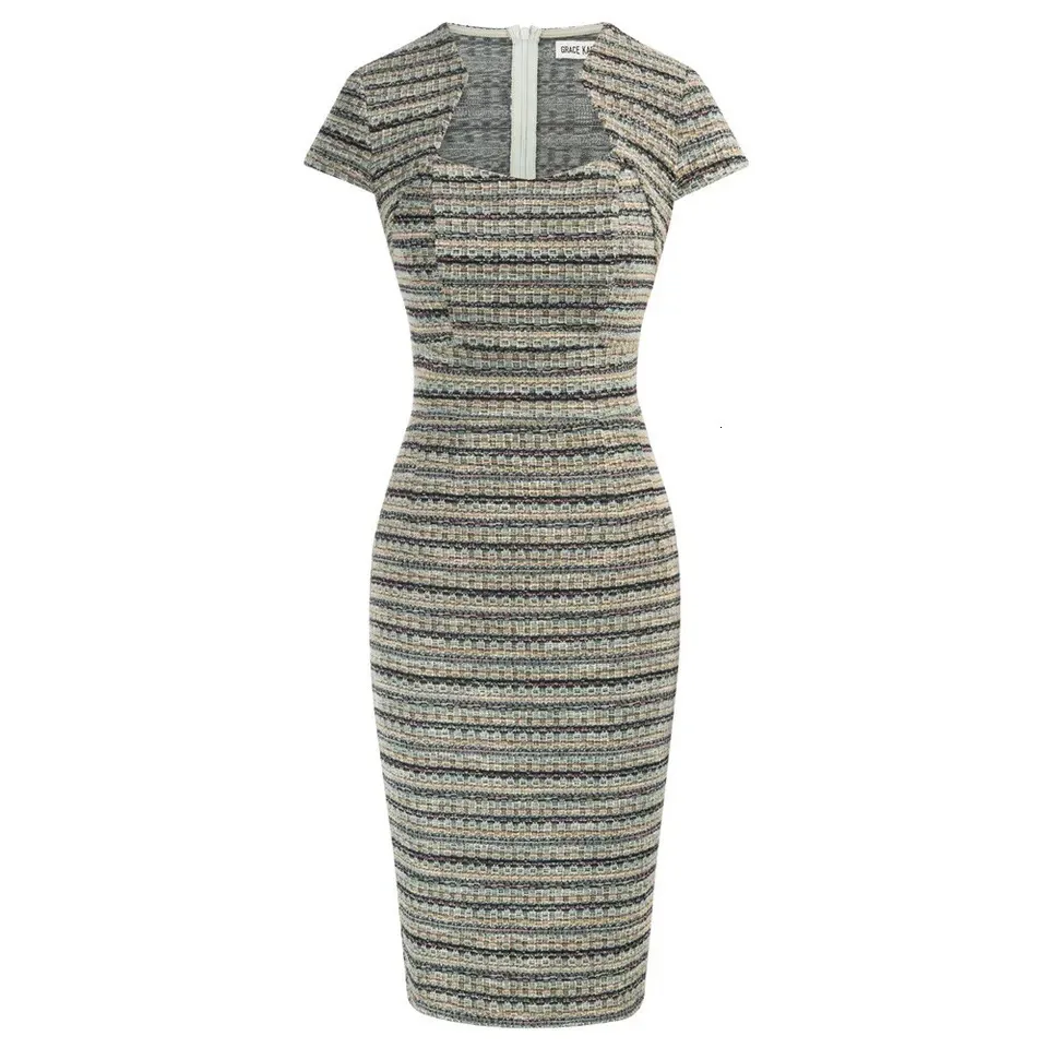 Coarse Felt Gray Dress with Hat Sleeves and Hip Wrap for Women - GK 241010