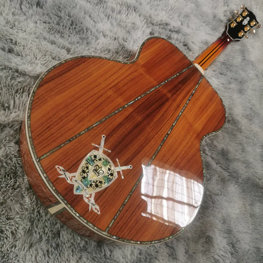 Mold Museum Series Cherry Red All Abalone Shell Acoustic