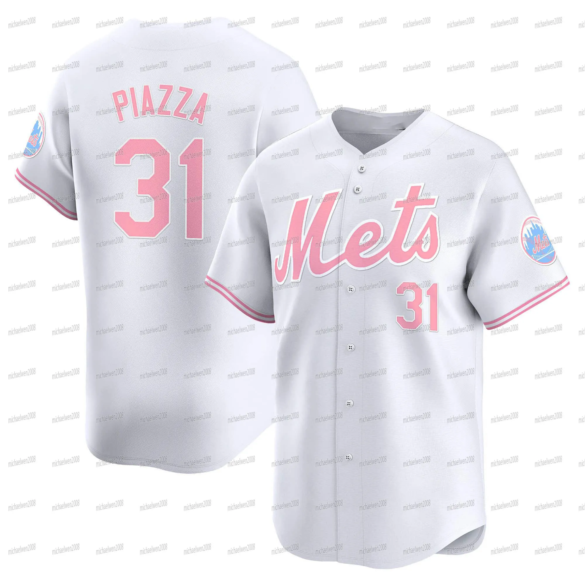 Mens Mets City Connect Baseball Jersey Breathable From