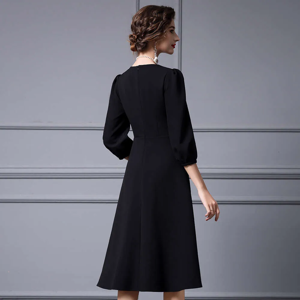 blue dress for baby girl Marcella | Clara Dress in Black | Women's Size Small | Ponte main image 1