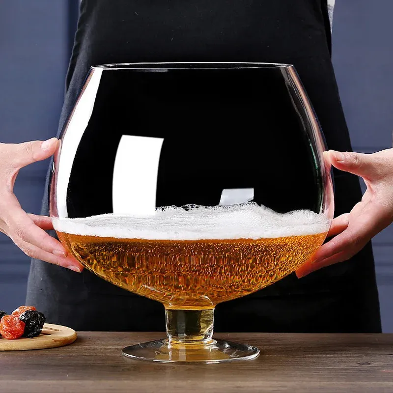 Tricky DraftSpoof Oversized Beer Glass Mug - Large Capacity Giant  Oktoberfest Drink Cup - Huge 34oz Fish Tank Wine Glass