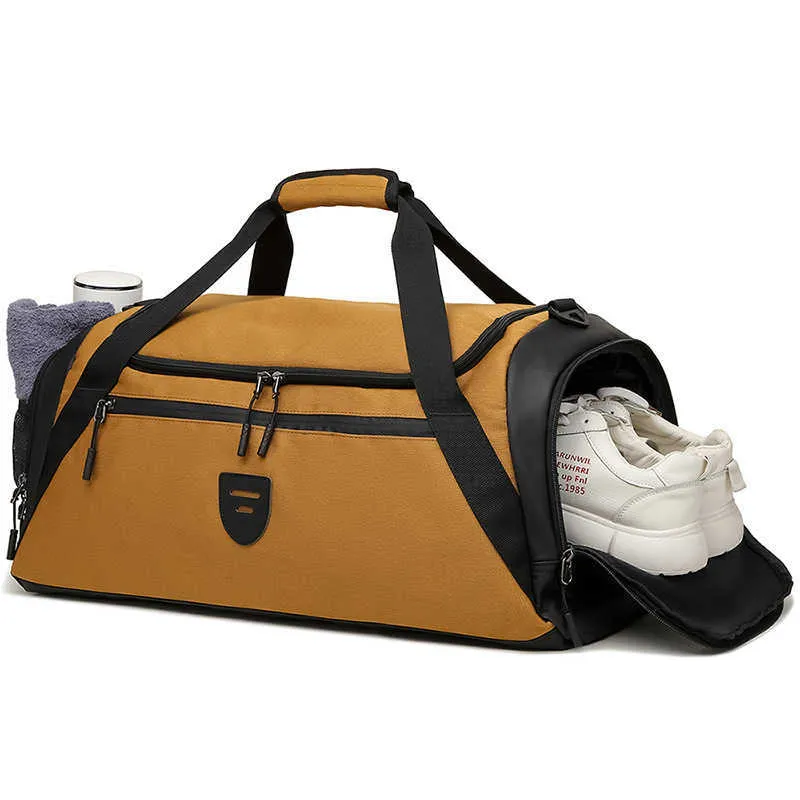 Men's Waterproof Travel Duffle Bag - Large Capacity Sports Gym Bag with ...