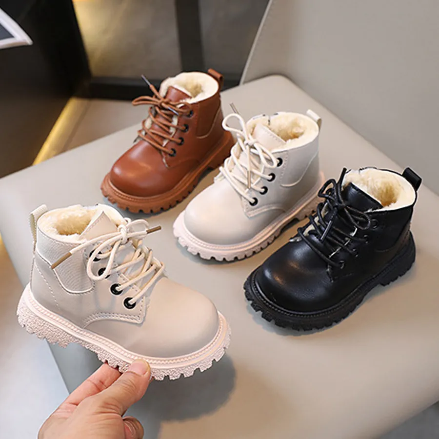 Bottes Dhiver Pour Enfants À La Mode: Bottines De La Cheville En