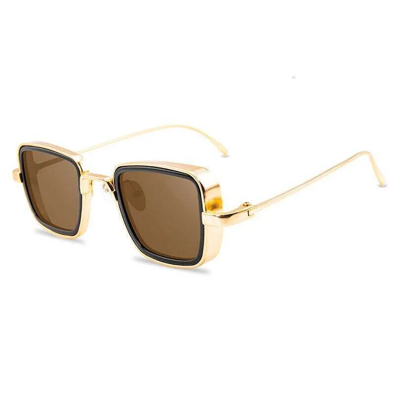 Steampunk Square Sunglasses - Metal Frame, UV400 Protection  display picture 2