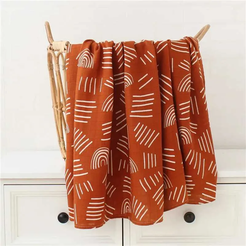 Leyl&Ari Organic Muslin Swaddle Blanket - 100% Cotton Receiving Wrap (Boho Butterflies) - View #7