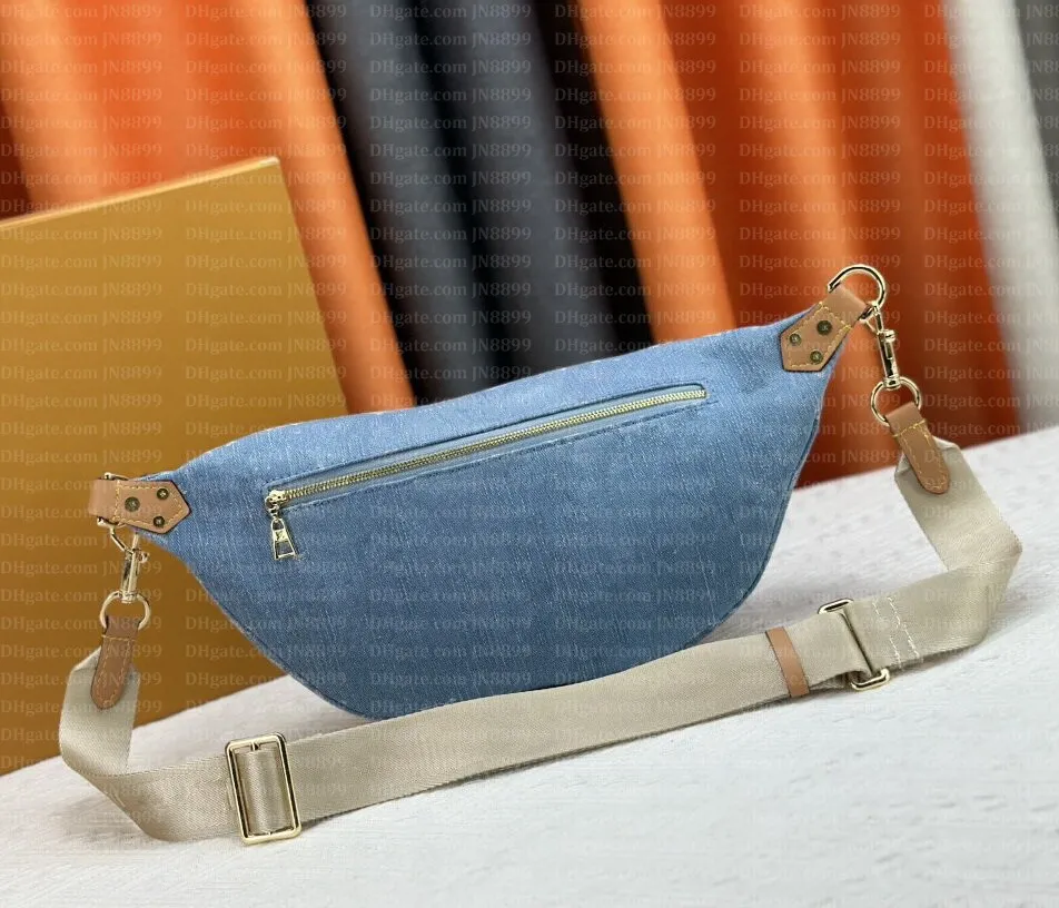 High Rise Designer Denim Denim Bum Bag Canvas Lady Handbag High Rise Designer Denim Denim Bum Bag Canvas Lady Handbag