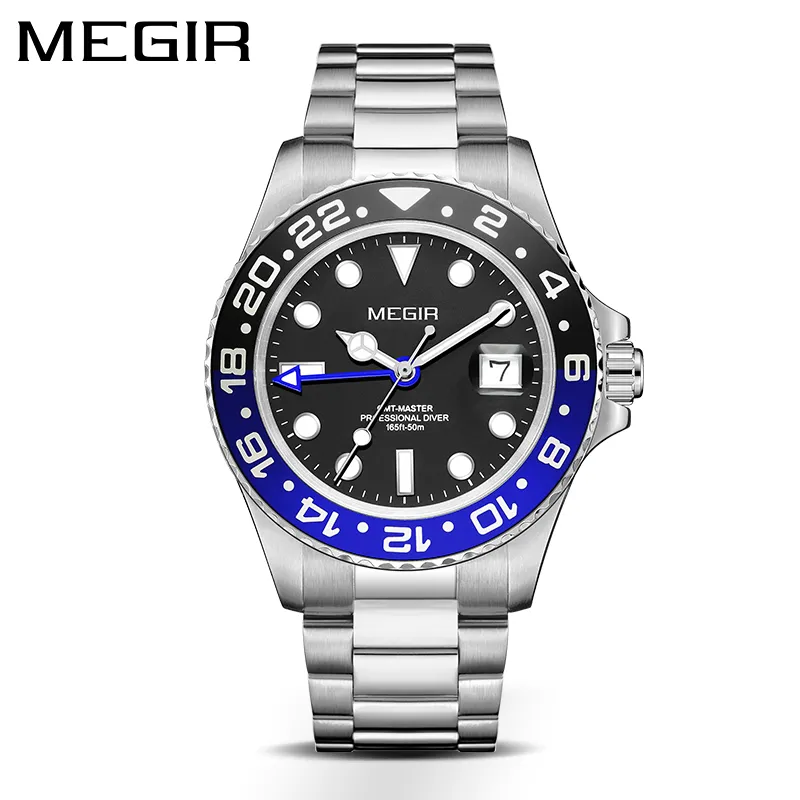 Premium Silver Mens Dress Watch Stainless Steel, Waterproof