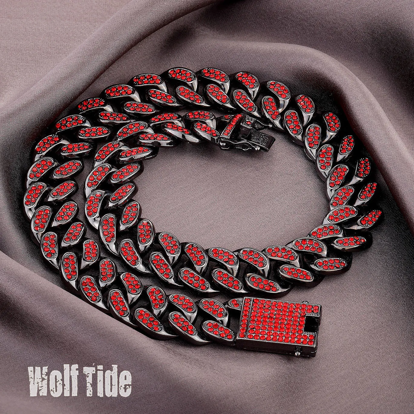 Set Gioielli Donna Catena Cubana Con Strass - Collana, Bracciale E Orecchini A Cerchio - Stile Hip Hop