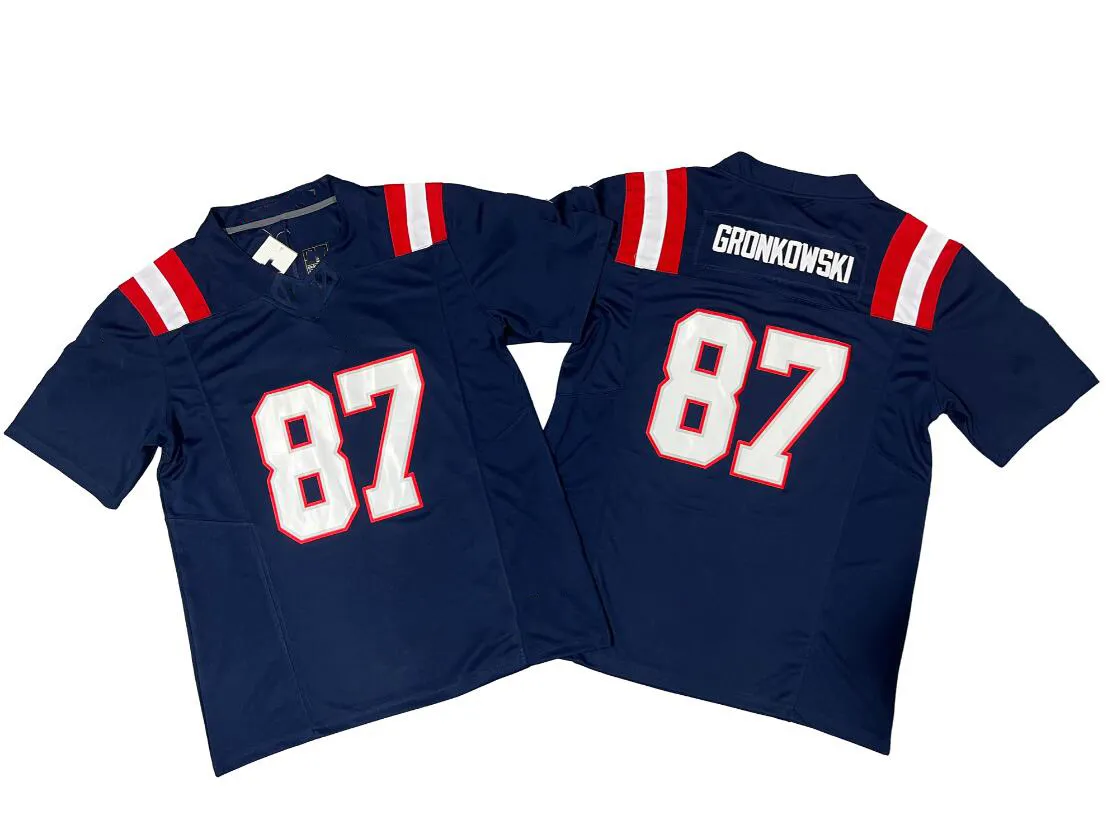 DHgate.com:Black Football Jersey Patriots #87 Gronkowski