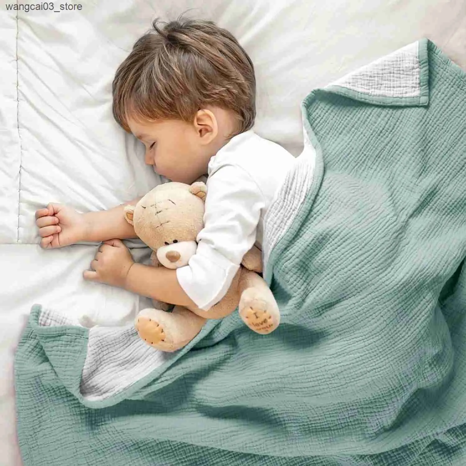 Winter Swaddle Blankets Soft Cotton Layer Muslin Baby Swaddle