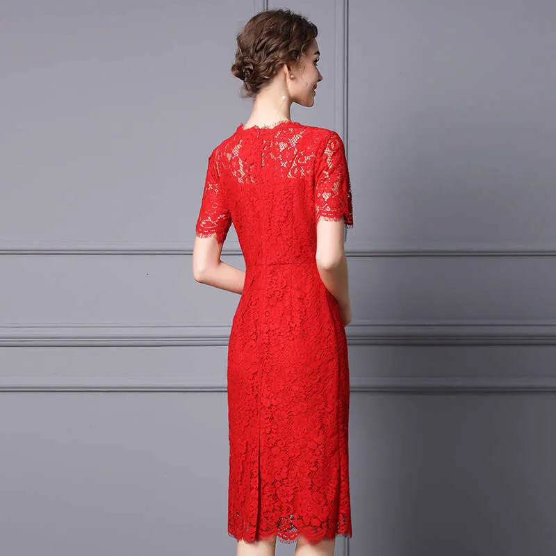 medium length red dress Trendy Bubble Hem Red Dress | Women's Midi Dresses