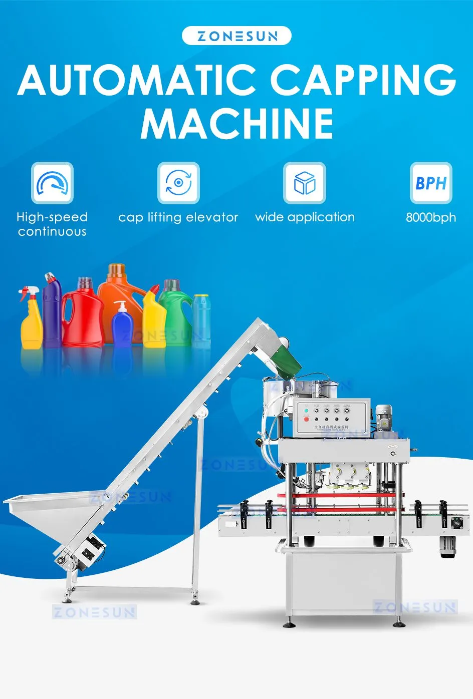 ZONESUN Automatic Screw Cap Capping Machine ... From Zonesunplus ...
