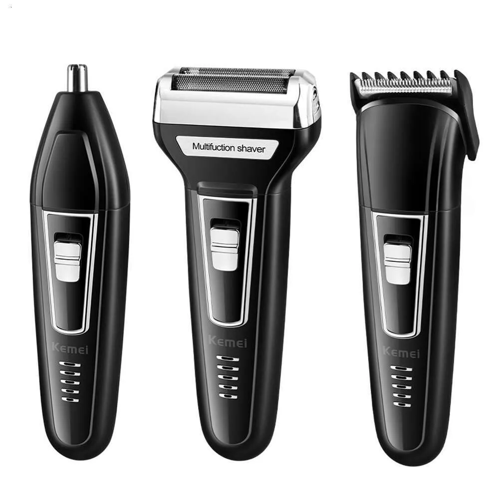 3-in-1 Rechargeable Electric Razor Kit: Beard, Nose & Hair Trimmer ...