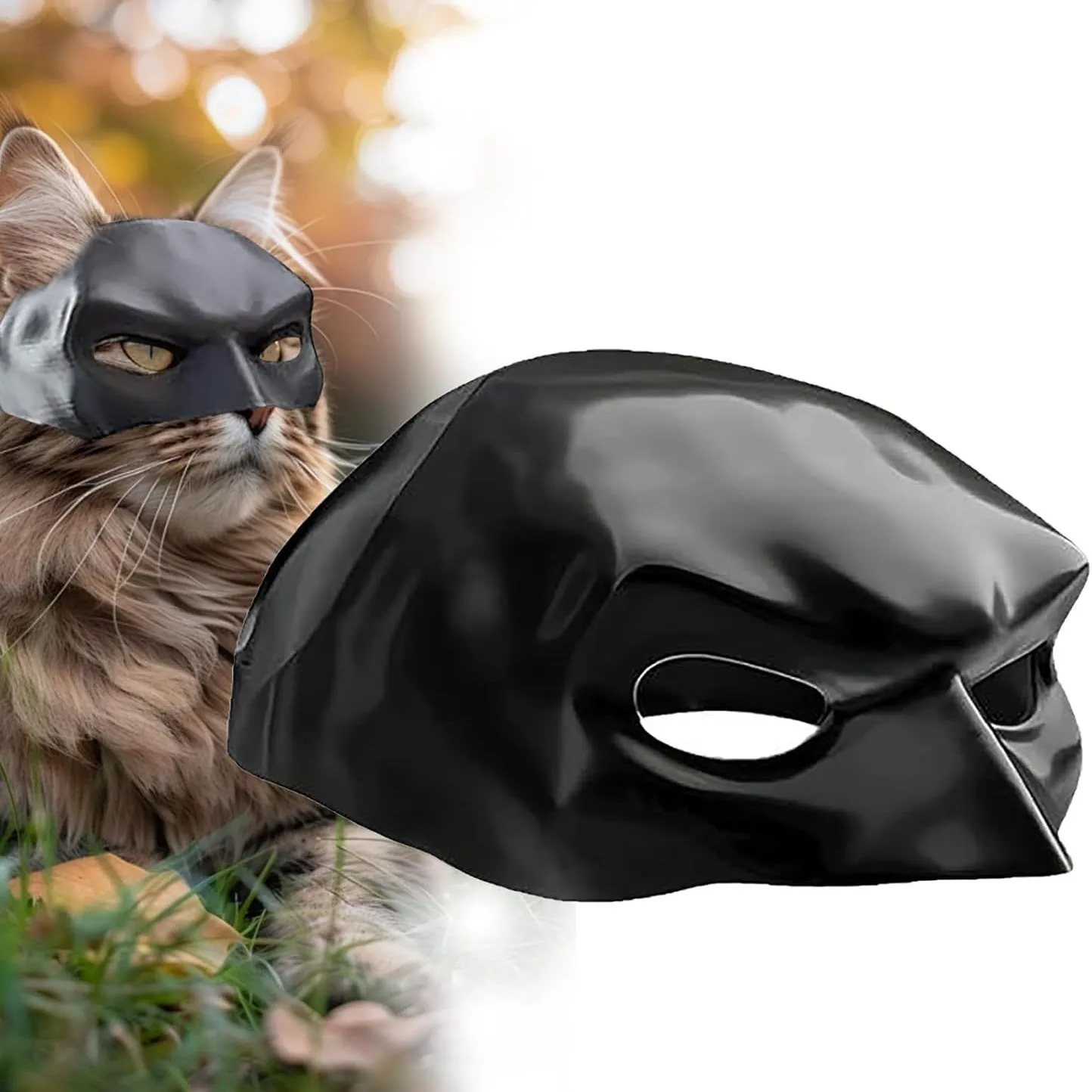 Máscara De Batcat Para Gatos – Disfraz De Murciélago Negro De Halloween – Accesorio Divertido Para Fotos Y Fiestas