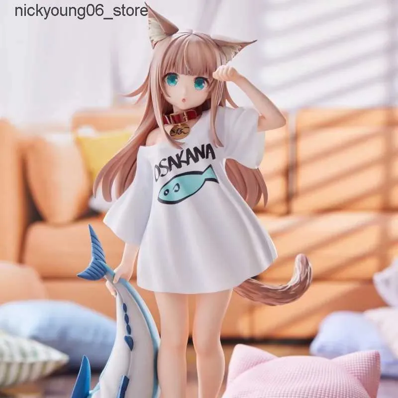 アニメPVCフィギュア：19cm私の猫はかわいい女の子のアクション