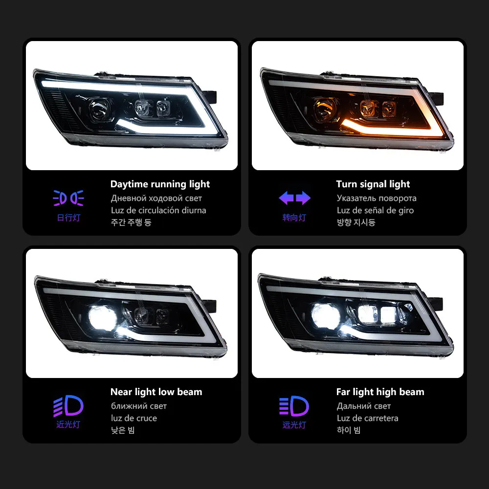 For Dodge Journey 2010-2019 - 6x 6000K LED Headlight+Fog Light - Foto 13