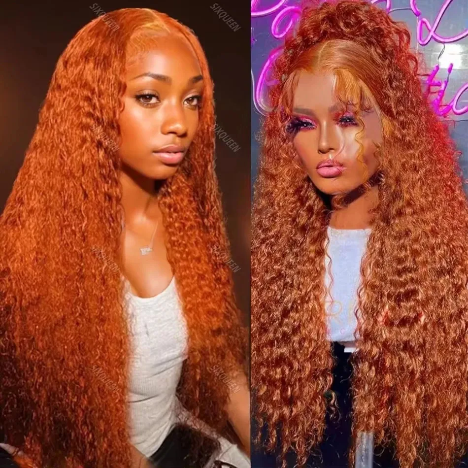Ginger HD Lace Wig 13x6 Human Hair Wig 30 36 Inches 13x4 Deep Wave ...