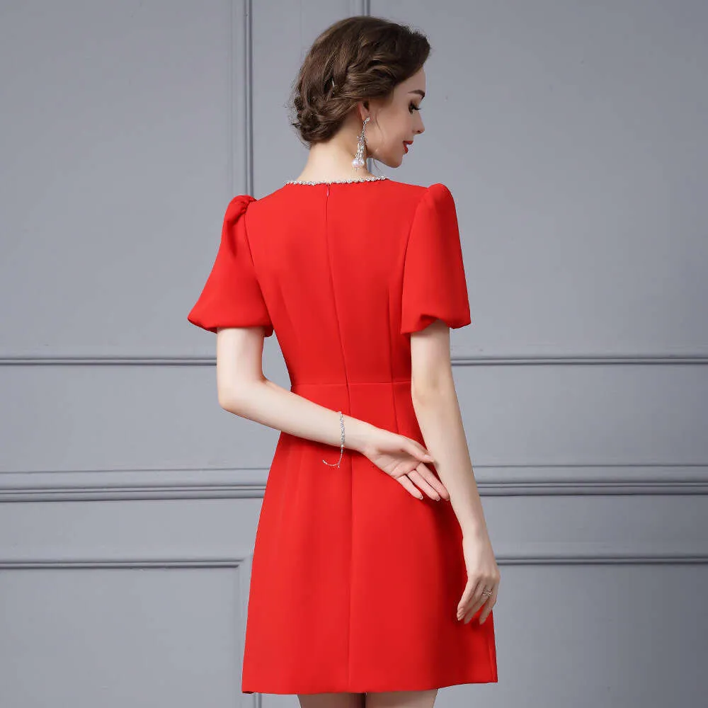 short red maternity dress Alessandra Maternity Dress Short Cardinal Red
