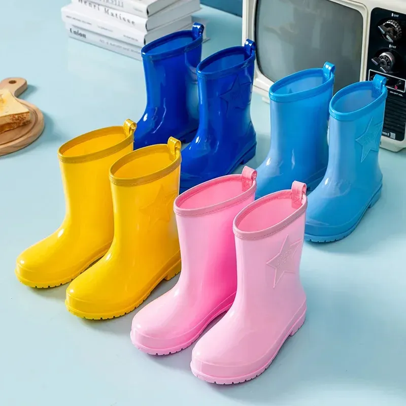 Botas De Lluvia Sin Deslizamiento Para Niños: Zapatos De Lluvia De