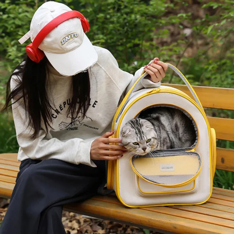 cat backpack with window leather Bubble — Breathable & Secure Lightweight Backpack Cat Ita Bag Pin Display