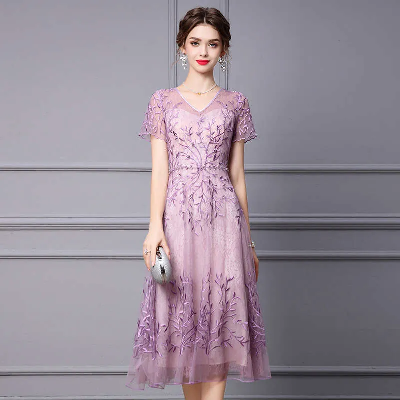 lotte embroidered midi dress Evening Party Maxi Dress 5XL / 56 Inches / Matching Embroidered Scarf (24 X 71 Inches) main image 0
