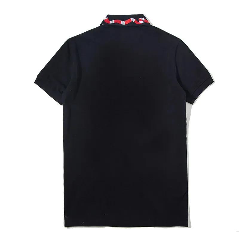 Polo shirt with snake on collar outlet