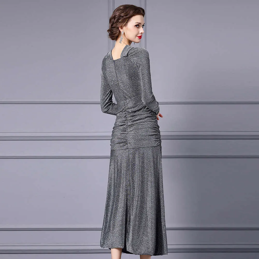 autumn silk dress sleeve WYSE London - Celeste Silk Satin Dress