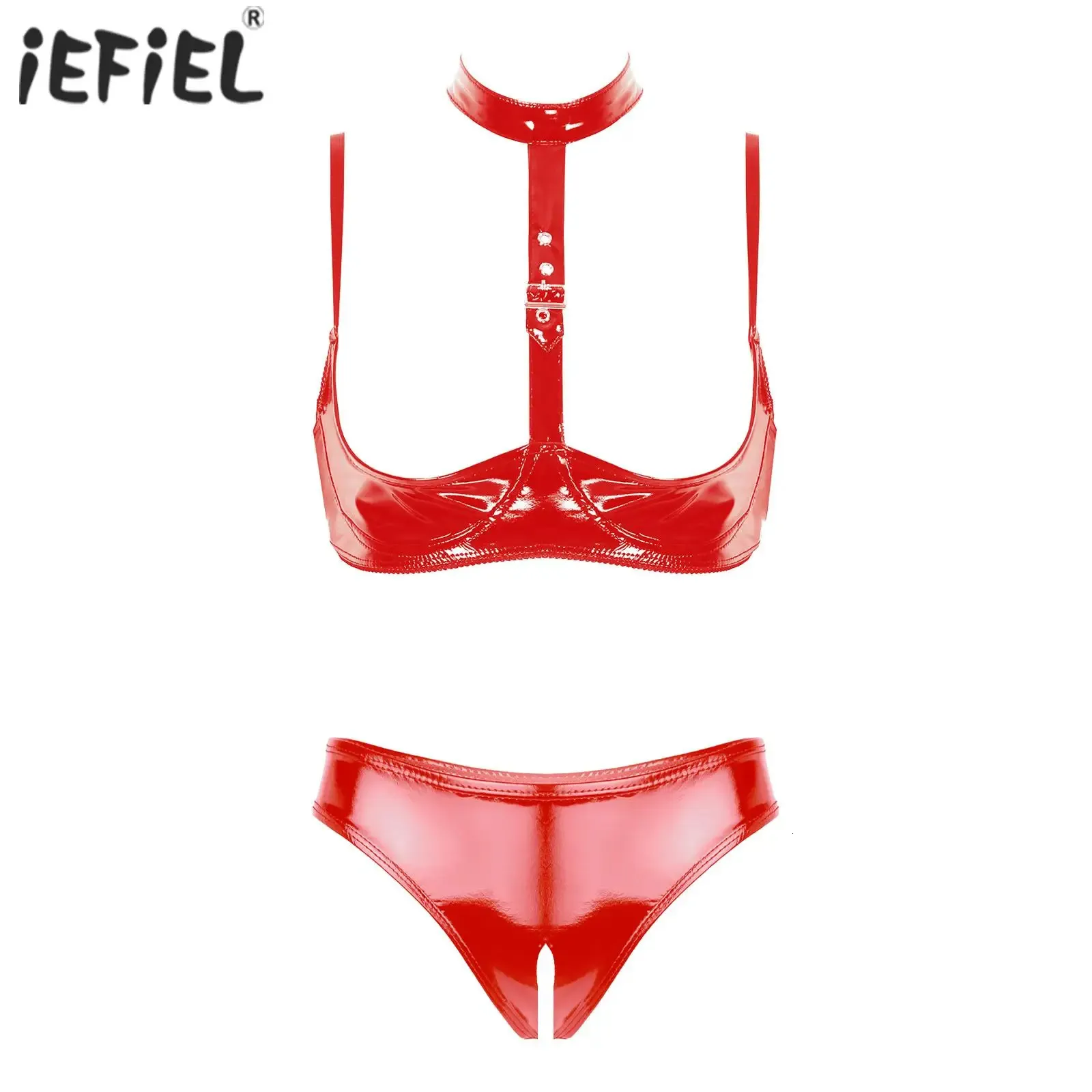 Womens Wet Look Patent Leather Sexy Lingerie Set... From Gou05, $10.99 |  DHgate.Com