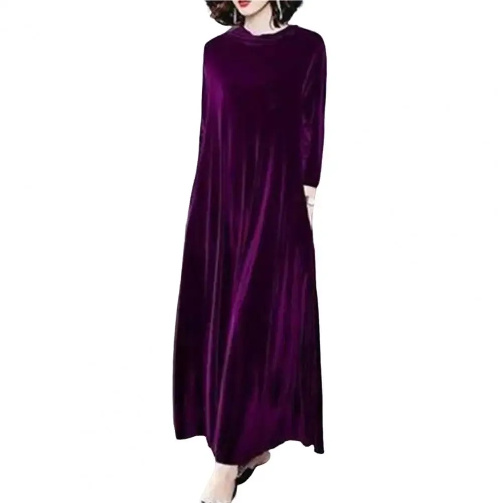 Save Big on Bulk Turtleneck Long Sleeve Maxi Dress 2024 Winter Women  Turtleneck Long Maxi Velvet Dress, Elegant Long Sleeves Party Dress,Autumn  Velour