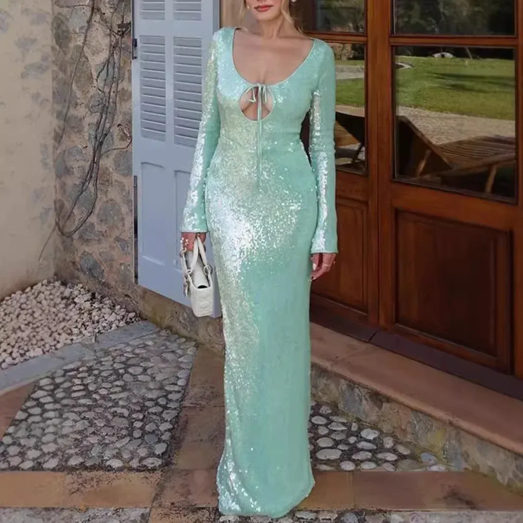 fitted lace wedding dress Nina Maxi Dress, in Moss Green Luxe Satin, Size: Large | Show Me Your Mumu main image 1