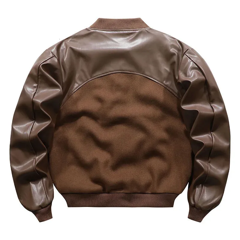 Leather Flight Bomber Jacket: Mens Vintage Style From Xiao0002