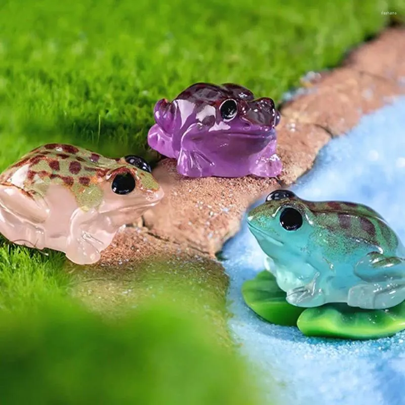 100 Pcs Glow In The Dark Mini Resin Frogs - 7 Color Miniature Figurines For Fairy Gardens, Crafts & Party Favors
