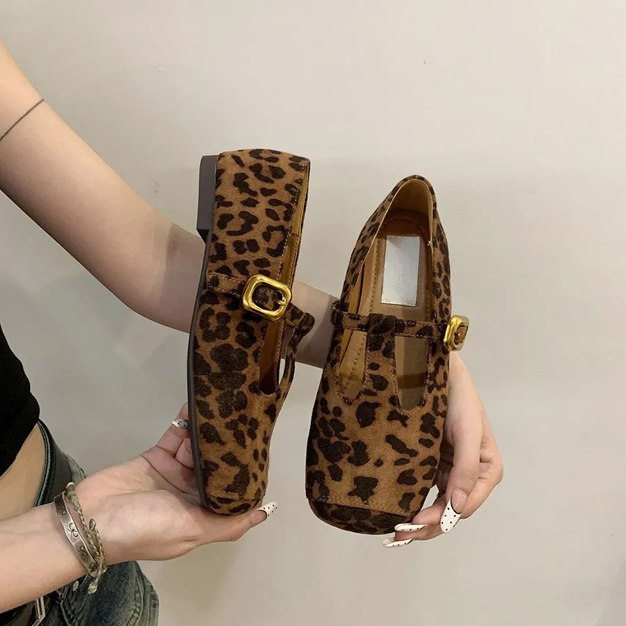 Besplatna dostava nove muške elegantne cipele balerinke dizajnerske cipele ženske okrugle cipele s niskom petom, polu-kopčač, ženske crvene plave smeđe_voghion.com