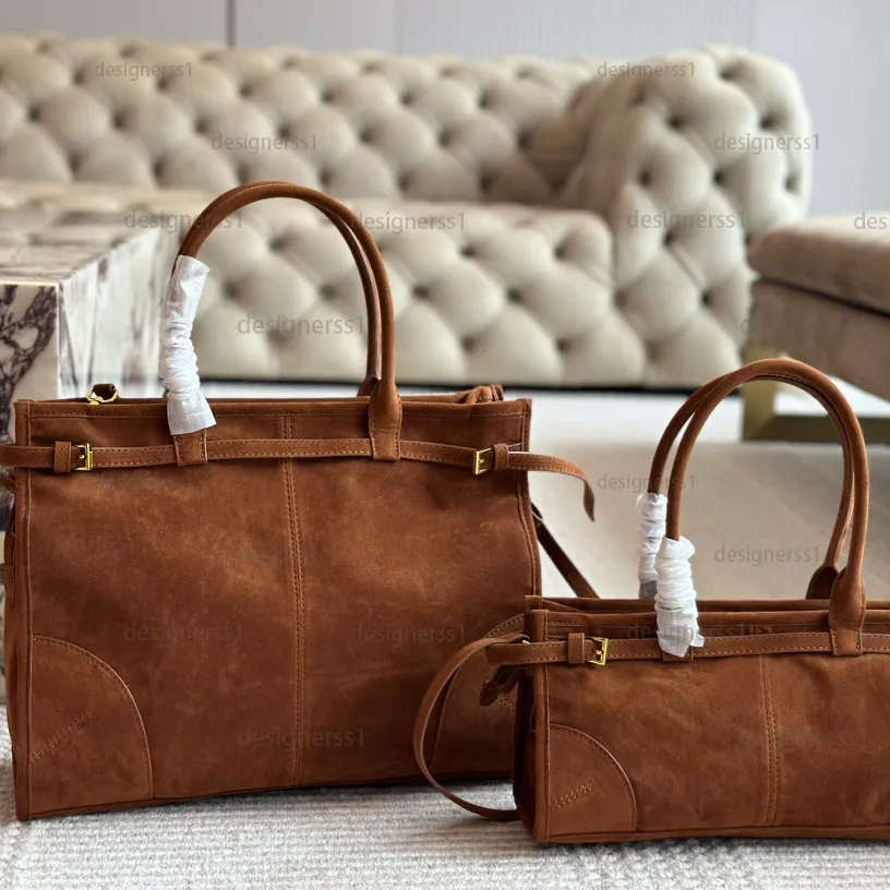Brown Suede Shoulder Bag