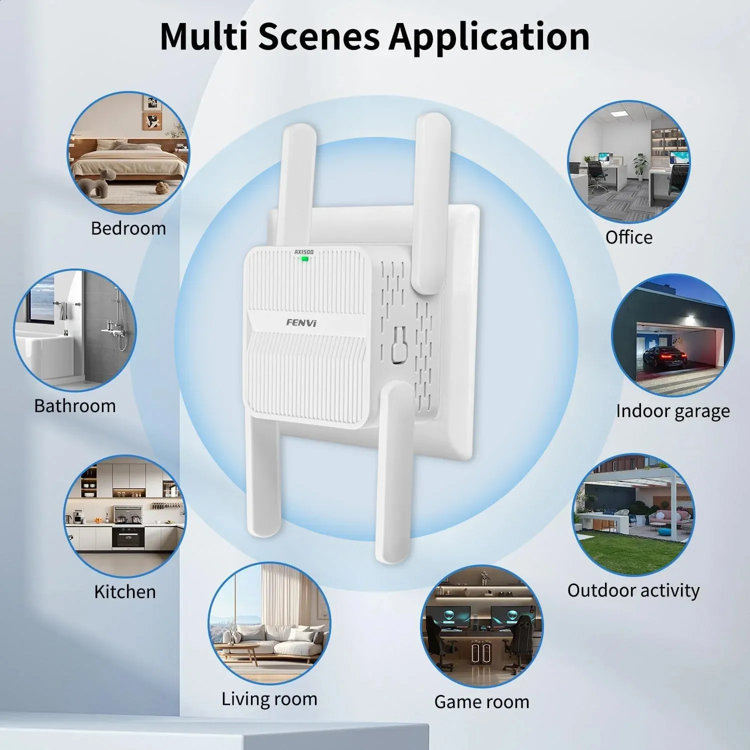 Répéteur Wifi 6 Ax1500, Repeteur Wifi Puissant Couvre Jusqu'À 185M²