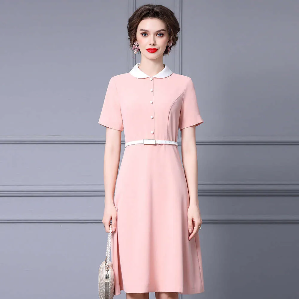 Pink Maternity Dress Short Sleeve, Lapel & Belt,... From Clothing959421,  $107.75 In Bulk | DHgate.Com