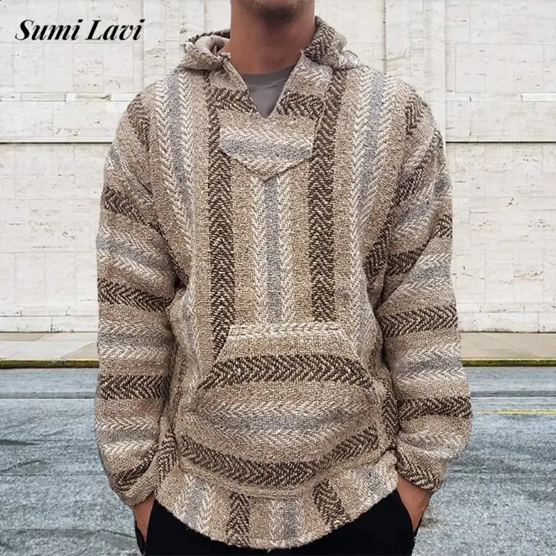 Crochet Hoodie Mens Knitted Hoodie Pattern SHIROLITM Handmade