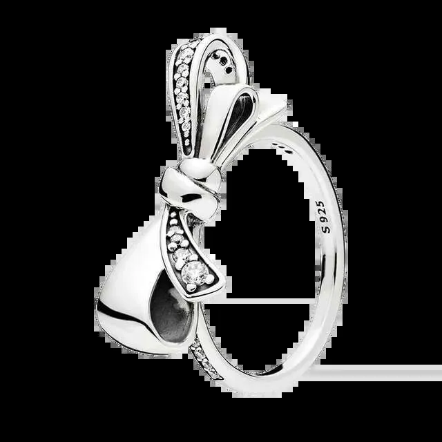 S925 925 Sterling Zilveren Sprankelende Wishbone Engelenvleugel Strik Moeder Hart Heldere Zirkonia CZ Tiara Ringen voor Dames Jubileum_voghion.com
