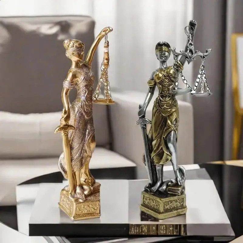 Bronzefigur Bronzeskulptur Bronze Justitia H 40 cm Göttin der