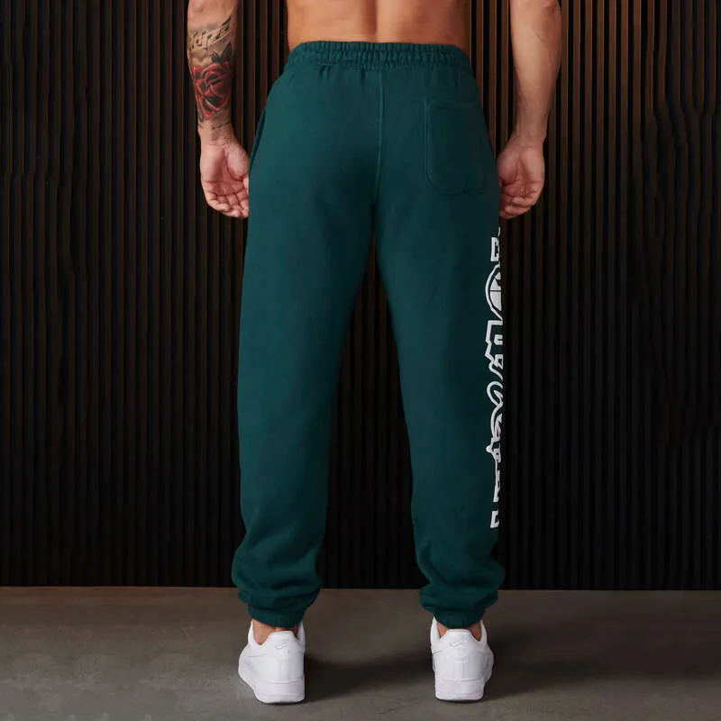 YOUNGLA Mens French Terry Cotton Printed Jogger Tracuit For YOUNGLA Mens French Terry Cotton Printed Jogger Tracuit For