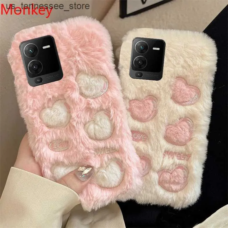 Cell Phone Case Korean Cute Love Heart Plush Warm Fluffy Shock Proof Cover  for VIVO V25 V23E V21 V20 Y22 Y33S Y21 Y31 Y16 Y35 Y15A Y76 from Dhgate  Cell Phone Cases -