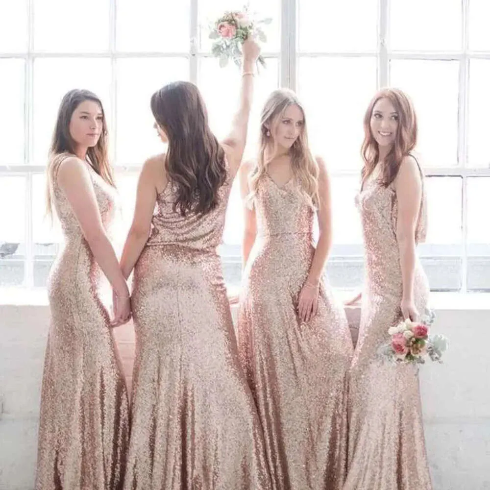 shades of maroon bridesmaid dresses Mermaid Mismatched Different Color Long Bridesmaid Dresses