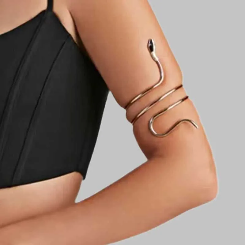 DHgate.com:Vintage Metal Punk Coil Snake Spiral Upper Arm