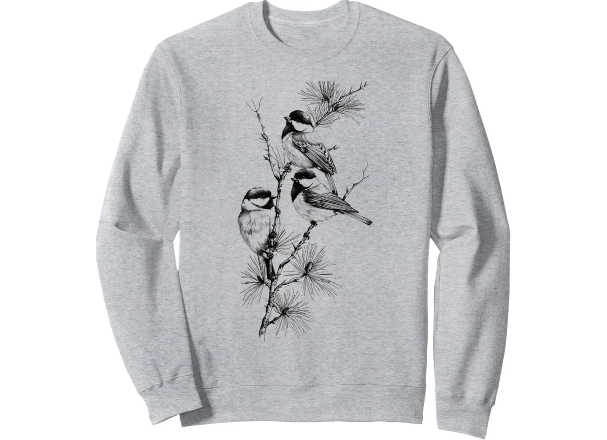 Long Sleeve Graphic Sweatshirt: Mens Parrot Shirt Featuring