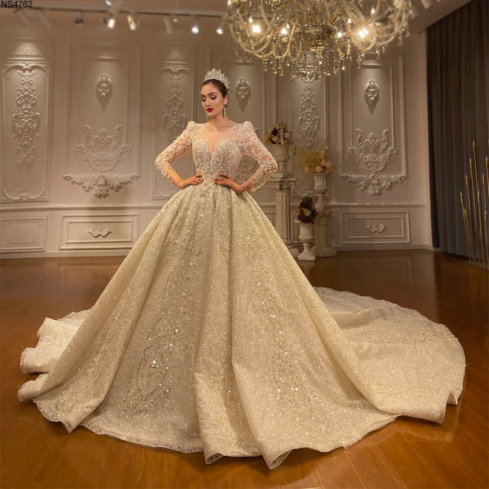 Champagne Lace Wedding Dress with V-Neck and Sweep Train in Lace Fabric for  Petite Body Shape from Dhgate Ball Gown Wedding Dresses - price 2335.76